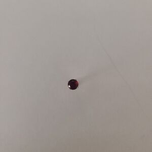 Titanium alloy body jewelry - small red gem